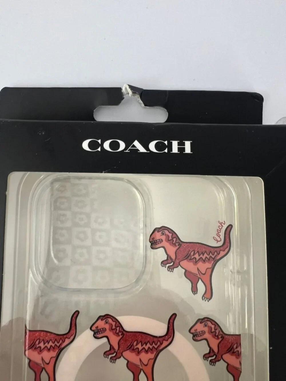 Coach Rexy Glitter Red Dinosaur iPhone 16 Pro Max Protective MagSafe Phone Case - Picture 2 of 8